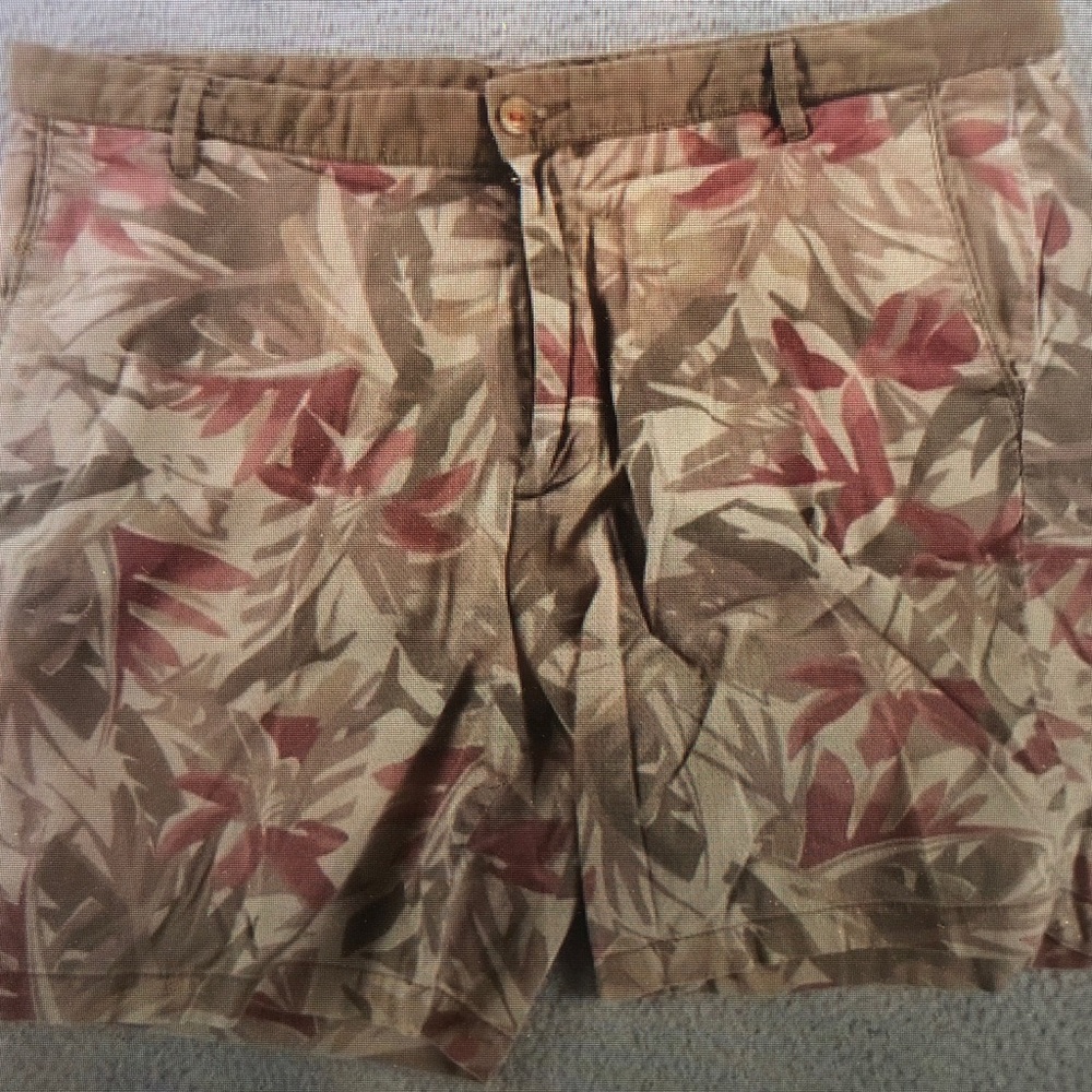 Men's Tropical Print Flat Front Shorts
